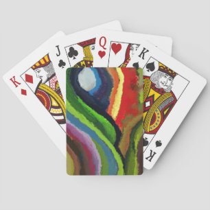 Jeu De Cartes Tourbillons colorés numériques, peinture à l'huile
