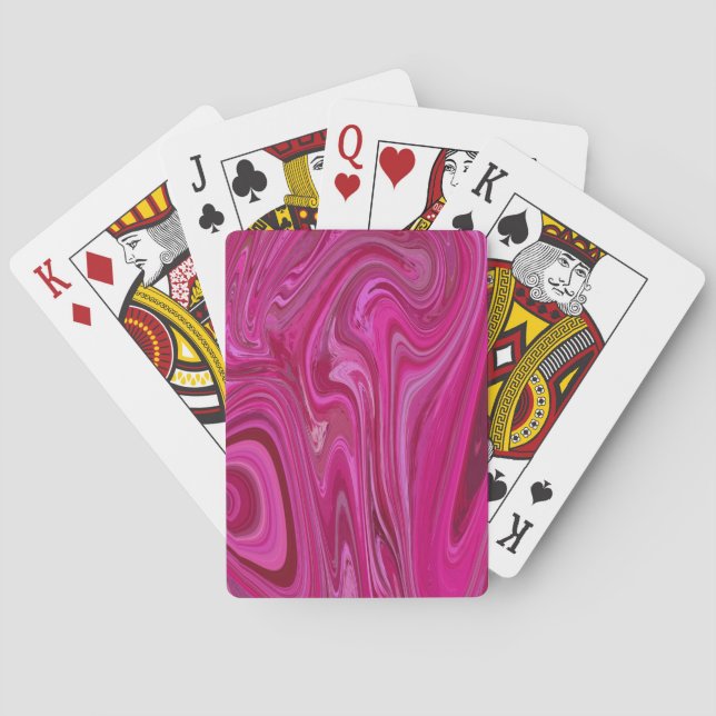 Jeu De Cartes Tourbillons roses (dos)