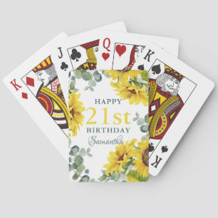 Jeu De Cartes Tournesol 21e fête d'anniversaire