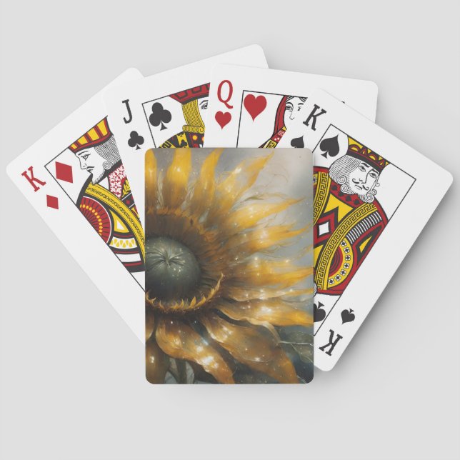 Jeu De Cartes Tournesol Cosmique - Impression d'art numérique de (dos)