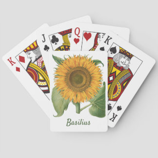 Jeu De Cartes Tournesol Vintage par Basilius Besler