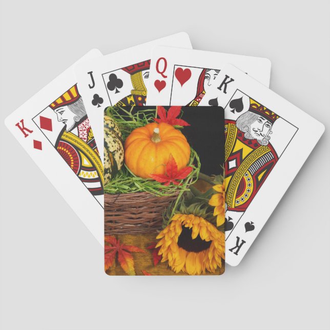 Jeu De Cartes Tournesols de récolte de chute (dos)