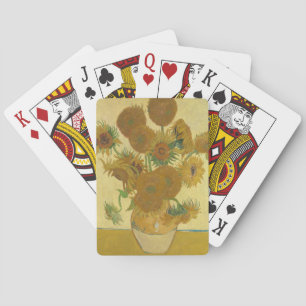 Jeu De Cartes Tournesols, Nature morte peinture à l'huile, Van G