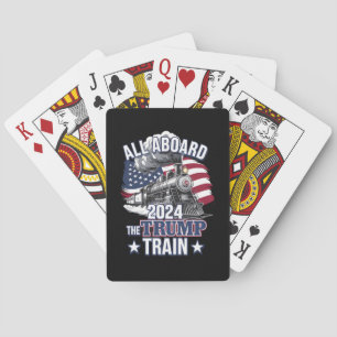 Jeu De Cartes Tous à bord du train Trump Trump 2024 Patriotique 