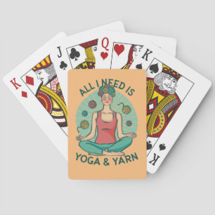 Jeu De Cartes Tout ce dont j'ai besoin est Yoga et Yarne Phrase