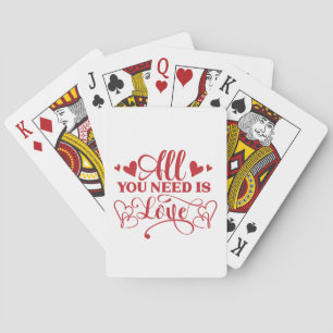 Jeu De Cartes Tout ce dont vous avez besoin est l'amour Cartes à