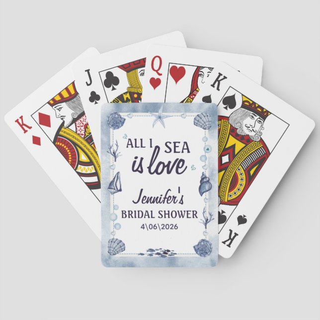 Jeu De Cartes tout ce que je vois est une douche de mariage Amou (dos)