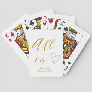 Jeu De Cartes Tout En Or Lettré mariage Faveurs