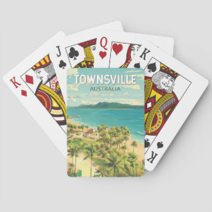 Jeu De Cartes Townsville Australie Travel Art Vintage