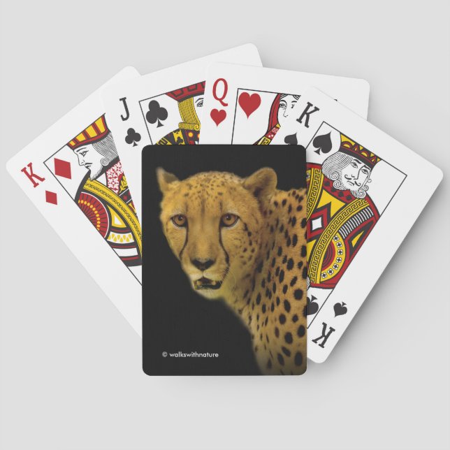 Jeu De Cartes Traces commerciales avec un magnifique guépard (dos)