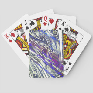 Jeu De Cartes Traces écailées sur texture argentée sous fumée bl