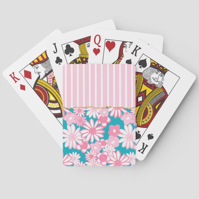 Jeu De Cartes Traces florales (dos)