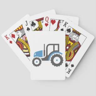 Jeu De Cartes Tracteur bleu gris