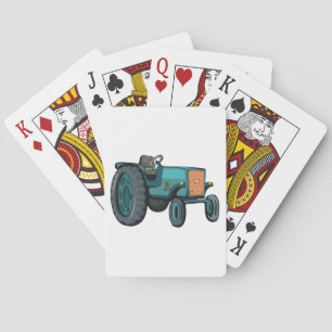 Jeu De Cartes Tracteur bleu vintage Vie de ferme