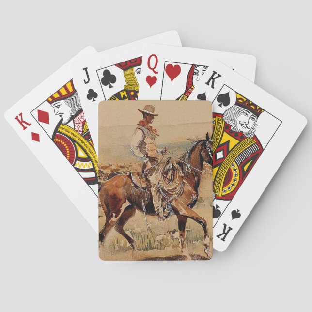 Jeu De Cartes "Trail Drive" 2 Western Art par Edward Borein (dos)