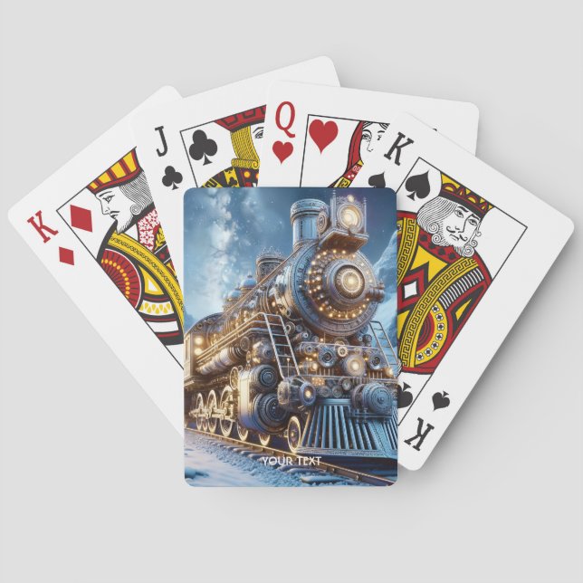 Jeu De Cartes Train à vapeur Imaginaire hiver (dos)