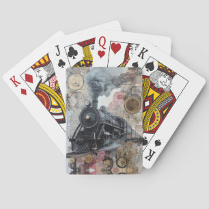 Jeu De Cartes Train rétro à vapeur punk