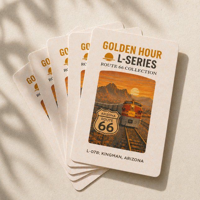 Jeu De Cartes Train rétro Santa Fe Route 66 Kingman Art (Créateur téléchargé)