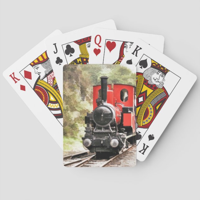 JEU DE CARTES TRAINS À VAPEUR CARTES DE JEU (dos)