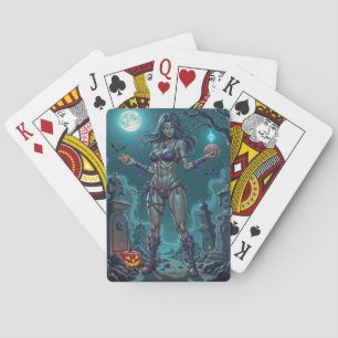 Jeu De Cartes Traite d'Halloween ou ami Zombie w Cerveau