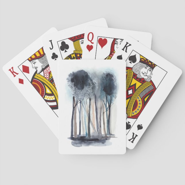 Jeu De Cartes Tranquil Abstract Trees (dos)