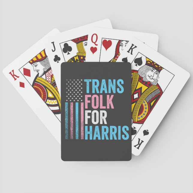 Jeu De Cartes Trans Folk Pour Harris Election Transgenre LGBT (dos)