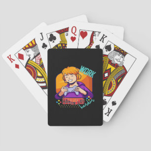 Jeu De Cartes Travailler dur Jouer si dur Citation Motivationnel