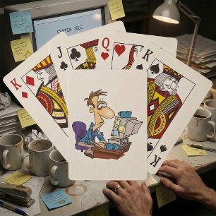 Jeu De Cartes Travailleur de bureau surmené Employé fatigué drôl
