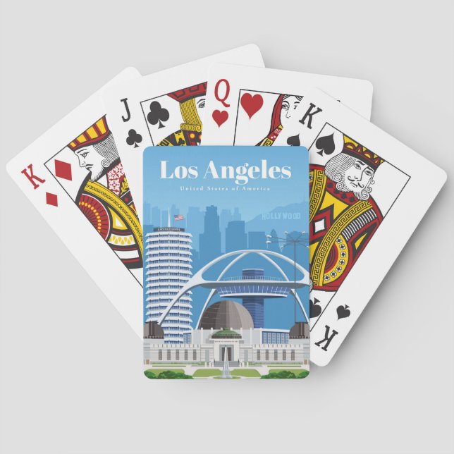 Jeu De Cartes Travel Art Travel à Los Angeles (dos)