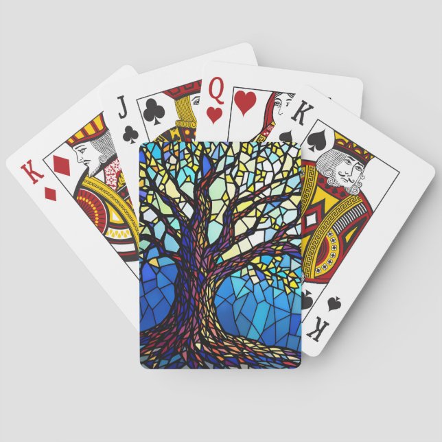 Jeu De Cartes Tree of Life Shattered Glass Mosaic (dos)