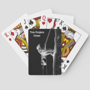 Jeu De Cartes Tree Surgeon Arborist at work present Chainsaw