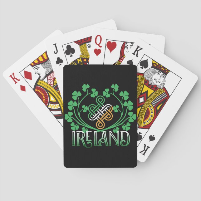JEU DE CARTES TRÈFLE IRLANDE (dos)