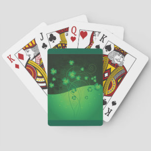 Jeu De Cartes Trèfle Shamrock Vert Chance Jour de la Saint-Patri