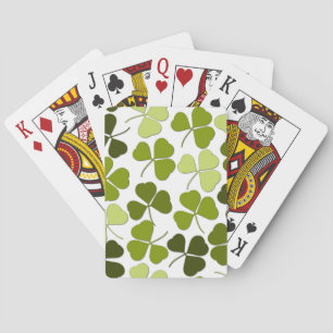 Jeu De Cartes Trèfle vert dans une variété de nuances