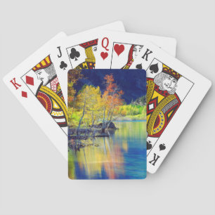 Jeu De Cartes Tremble d'automne se reflétant dans le lac Grant