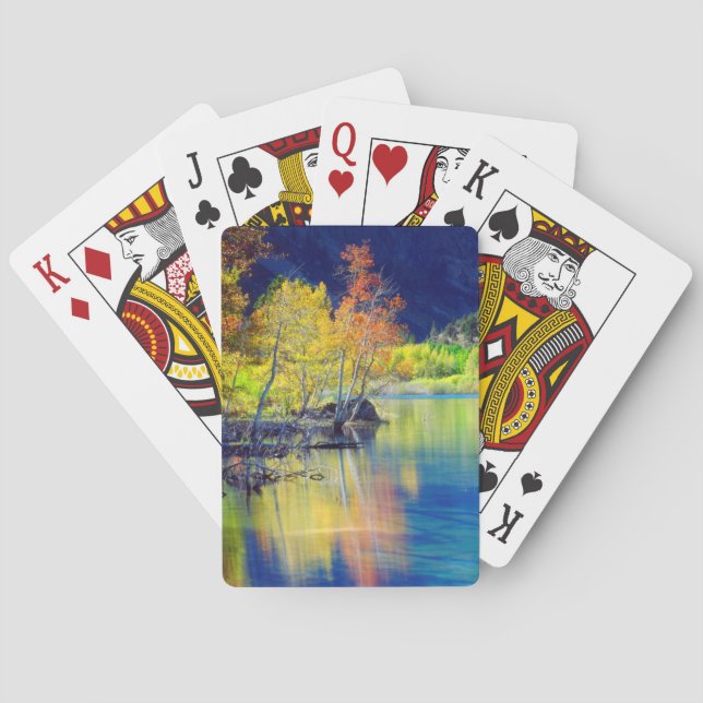 Jeu De Cartes Tremble d'automne se reflétant dans le lac Grant (dos)