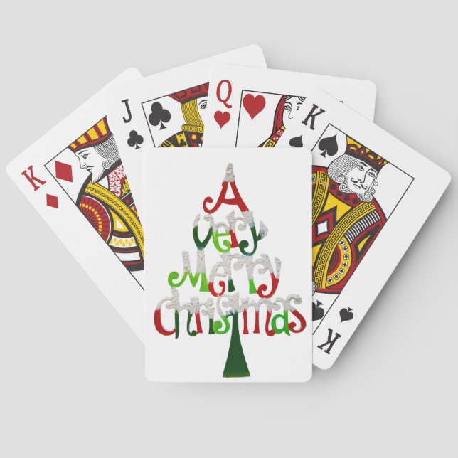 Jeu De Cartes Très Joyeux Arbre de Noël (dos)