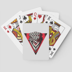 Jeu De Cartes Triangle rouge inversé keffiyeh