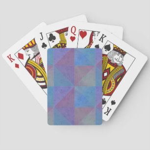 Jeu De Cartes Triangles Violets Bleus Motif Géométrique