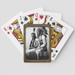 Jeu De Cartes Tribu vintage d'Amérindiens Bannock