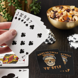 Jeu De Cartes TRICK OU TRAITER VOUS-MÊME drôle halloween crâne m