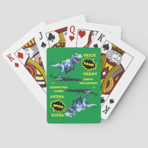 Jeu De Cartes "TRICK RAWR TREAT" drôle halloween dinosaure