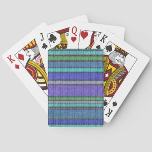 Jeu De Cartes Tricot coloré Bandes motif transparent 2