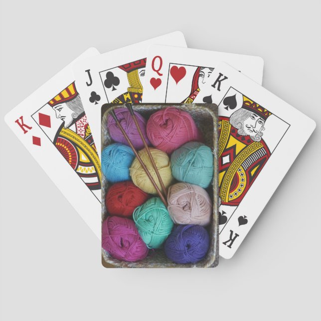 Jeu De Cartes Tricot coloré en fils (dos)