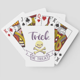 Jeu De Cartes Tricoter ou traiter les os croisés du crâne Ruban