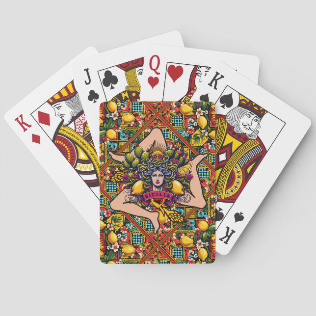 Jeu De Cartes Trinacria Sicilia (dos)