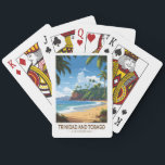 Jeu De Cartes Trinité-et-Tobago Caraïbes Travel Art Vintage<br><div class="desc">Trinité-et-Tobago rétro design de voyage vectoriel. Trinité-et-Tobago est connue pour ses plages,  sa culture et sa faune. Le pays est considéré comme l'un des pays les plus prospères et industrialisés des Caraïbes.</div>