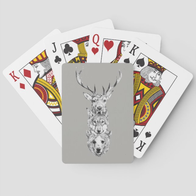 Jeu De Cartes Trio d'animaux sauvages (dos)