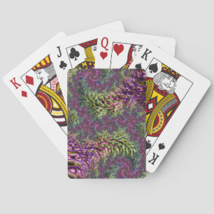 Jeu De Cartes Trippy Funky Super numérique Abstrait Fractal Art