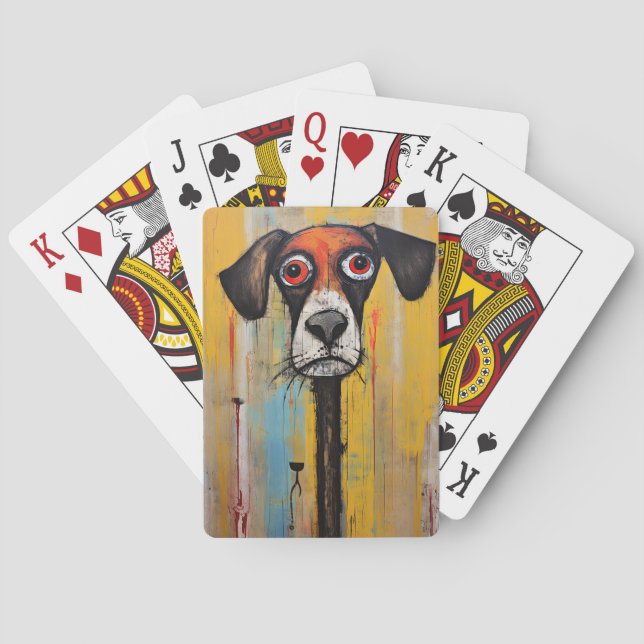Jeu De Cartes Triste Mutt Gros Yeux Peint (dos)